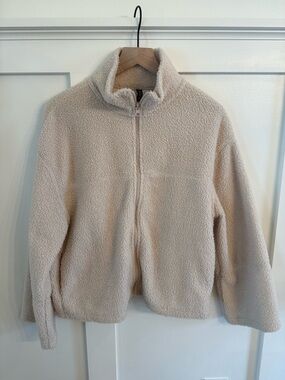 H&M Cream Sherpa Zip Jacket